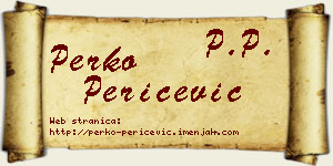 Perko Peričević vizit kartica